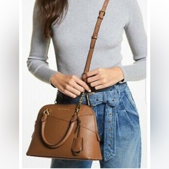 Michael Kors Handbags - Michael Kors Jet Set Travel Medium Saffiano Leather Dome Satchel